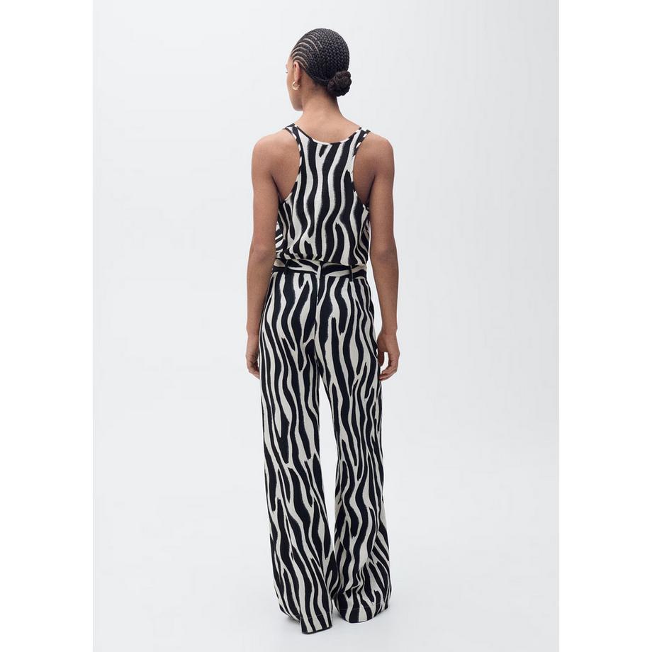 MANGO Nikita Top Senza Maniche Stampa Zebrata  