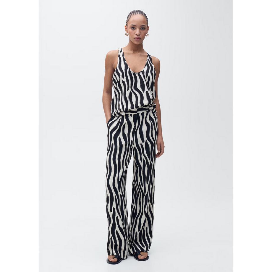 MANGO Nikita Top Senza Maniche Stampa Zebrata  