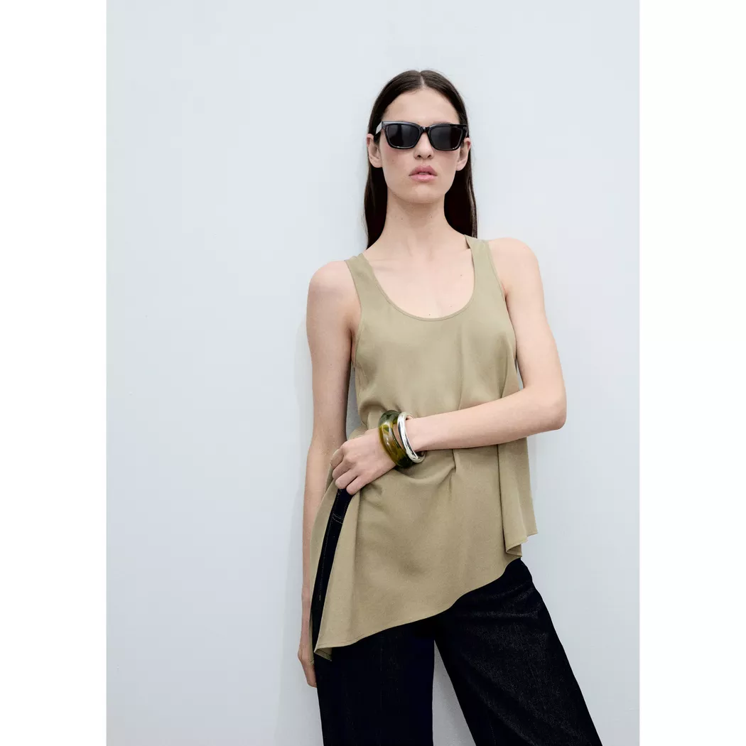 Mango - Top, für Damen, Khaki, Größe S