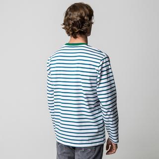 Manor Man T-Shirt Maniche Lunghe a Righe  