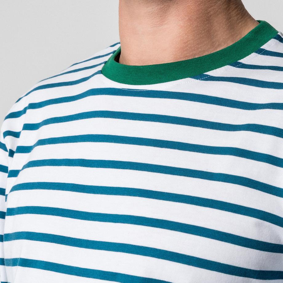 Manor Man Langarm Gestreiftes T-Shirt  