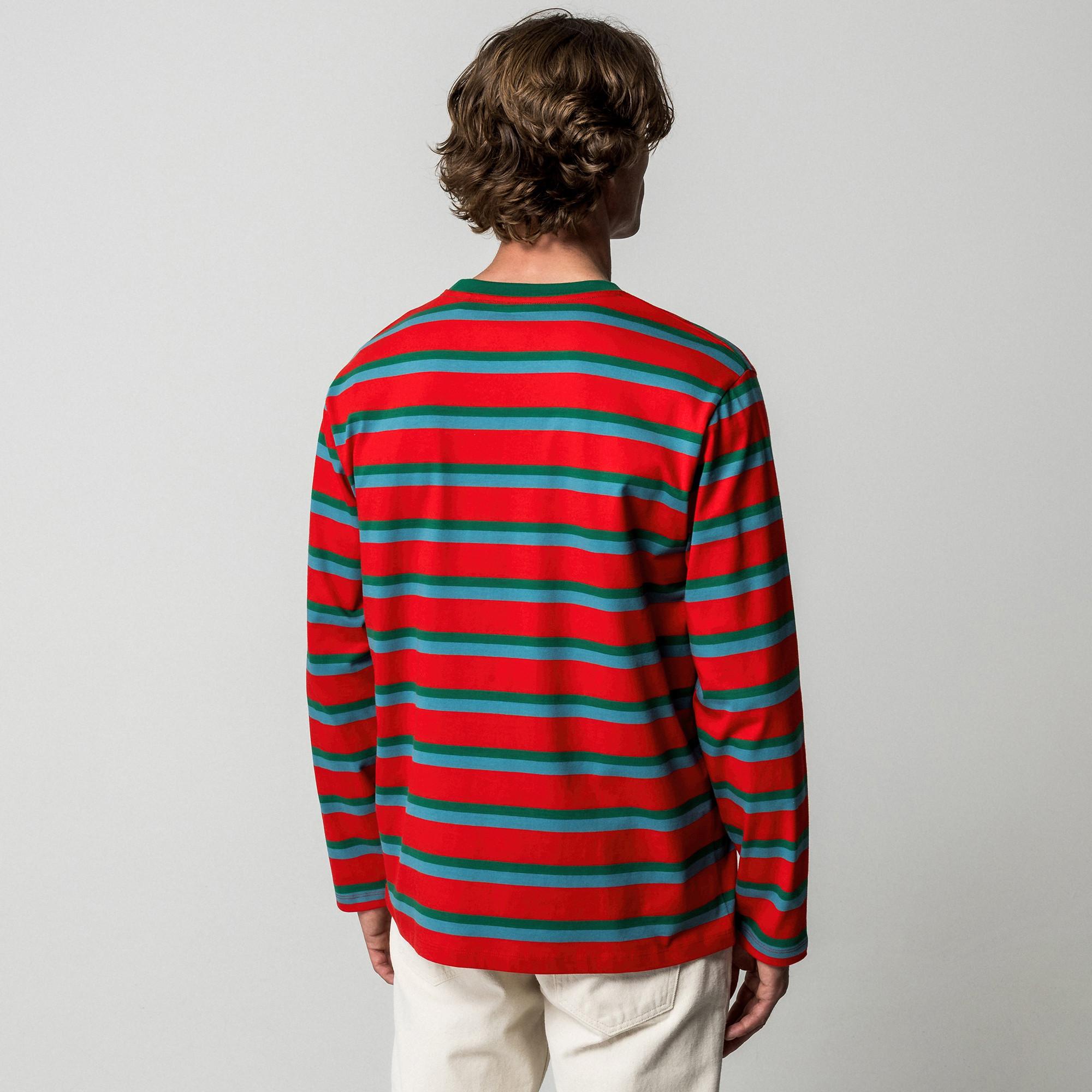 Manor Man T-Shirt Maniche Lunghe A Righe  