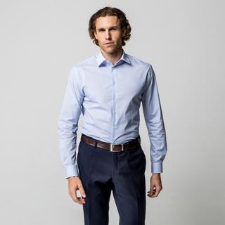 Manor Man Fein Gemustertes Langarm Slim Fit Hemd  