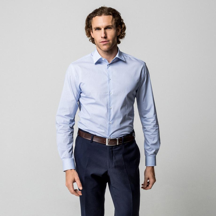 Manor Man Camicia a Maniche Lunghe Fantasia Modern Fit  