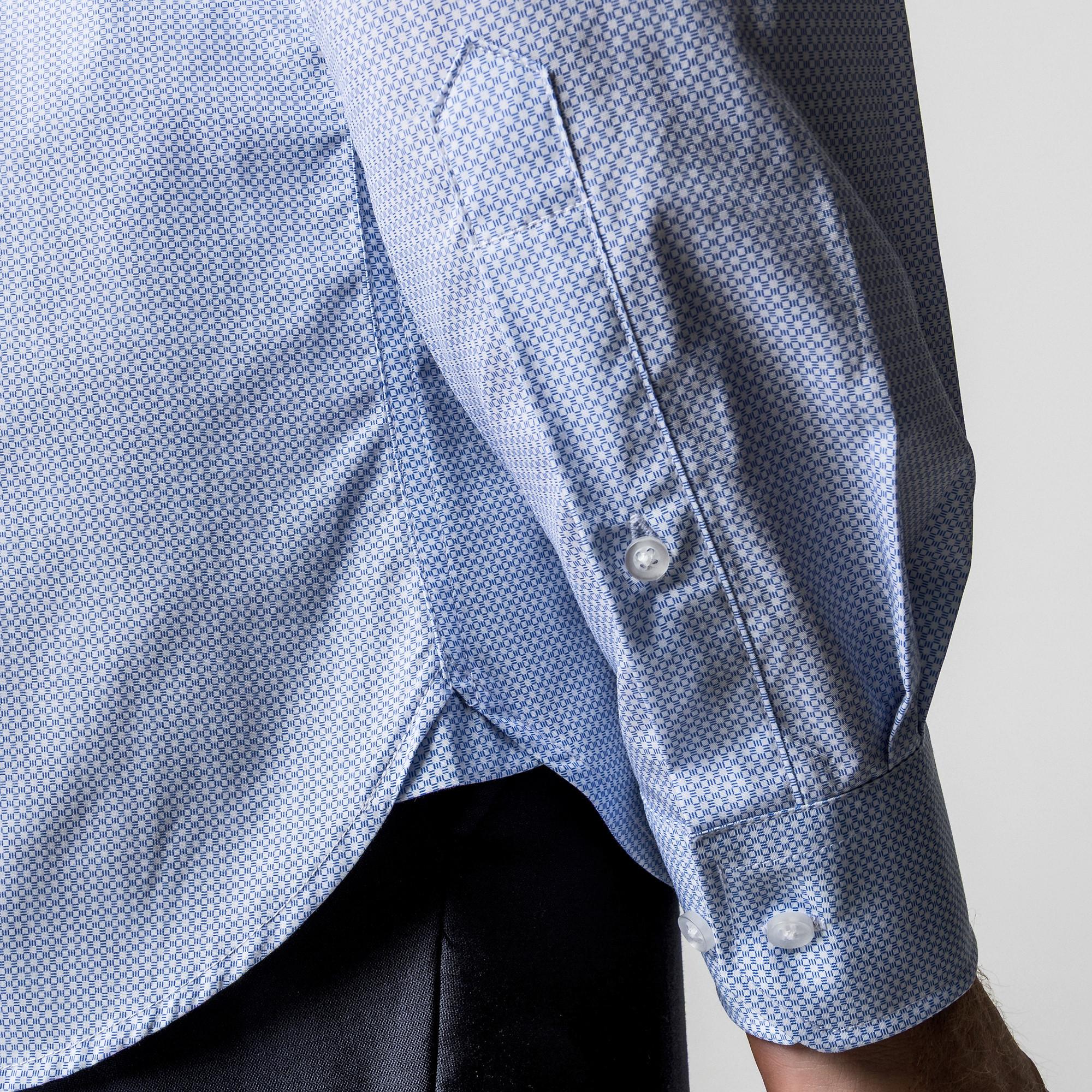 Manor Man Fein Gemustertes Langarm Slim Fit Hemd  