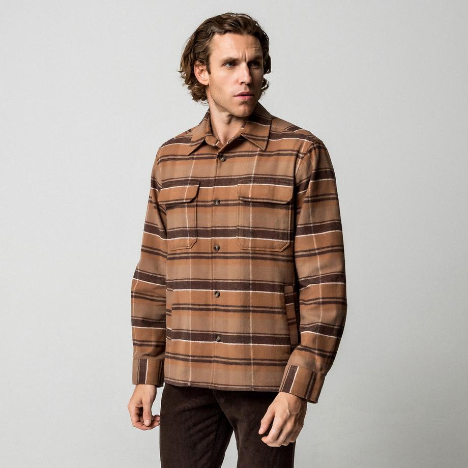 Manor Man Overshirt Kariert Flanell  