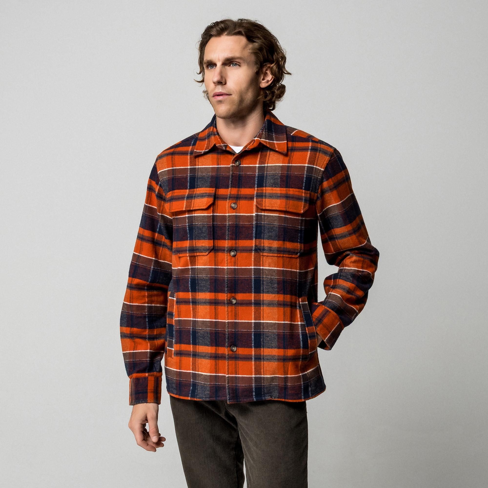 Manor Man Overshirt Kariert Flanell  