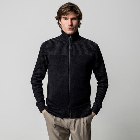 Manor Man Pullover Stehkragen Half Zip  