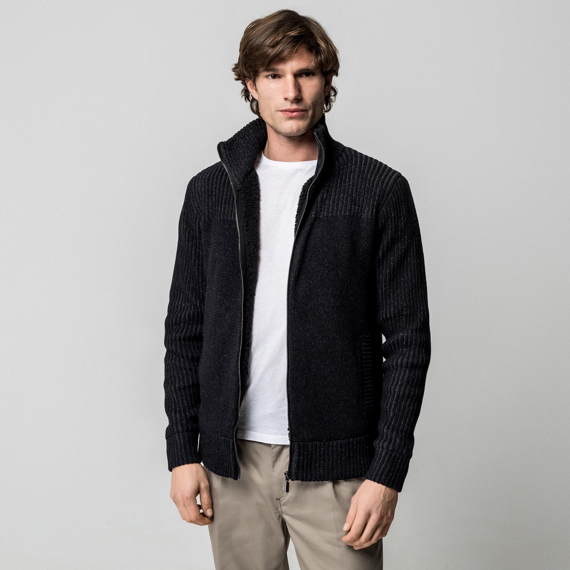 Manor Man Pullover Stehkragen Half Zip  