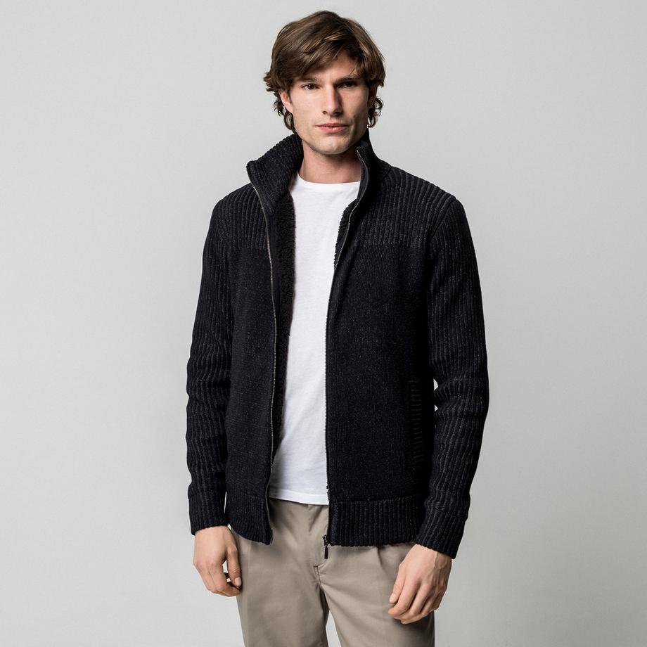 Manor Man Pullover Col Montant Fermeture Eclair  