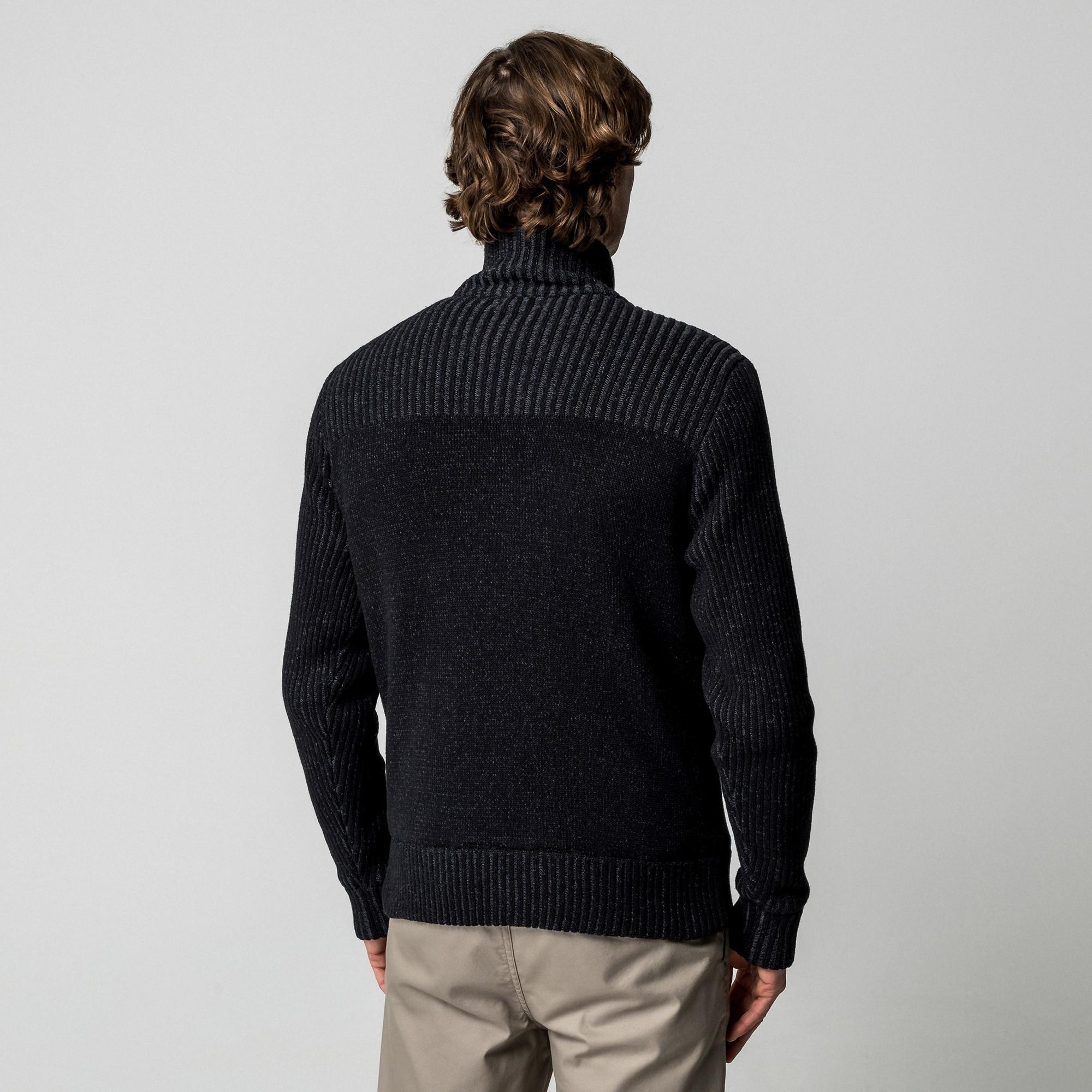 Manor Man Pullover Stehkragen Half Zip  