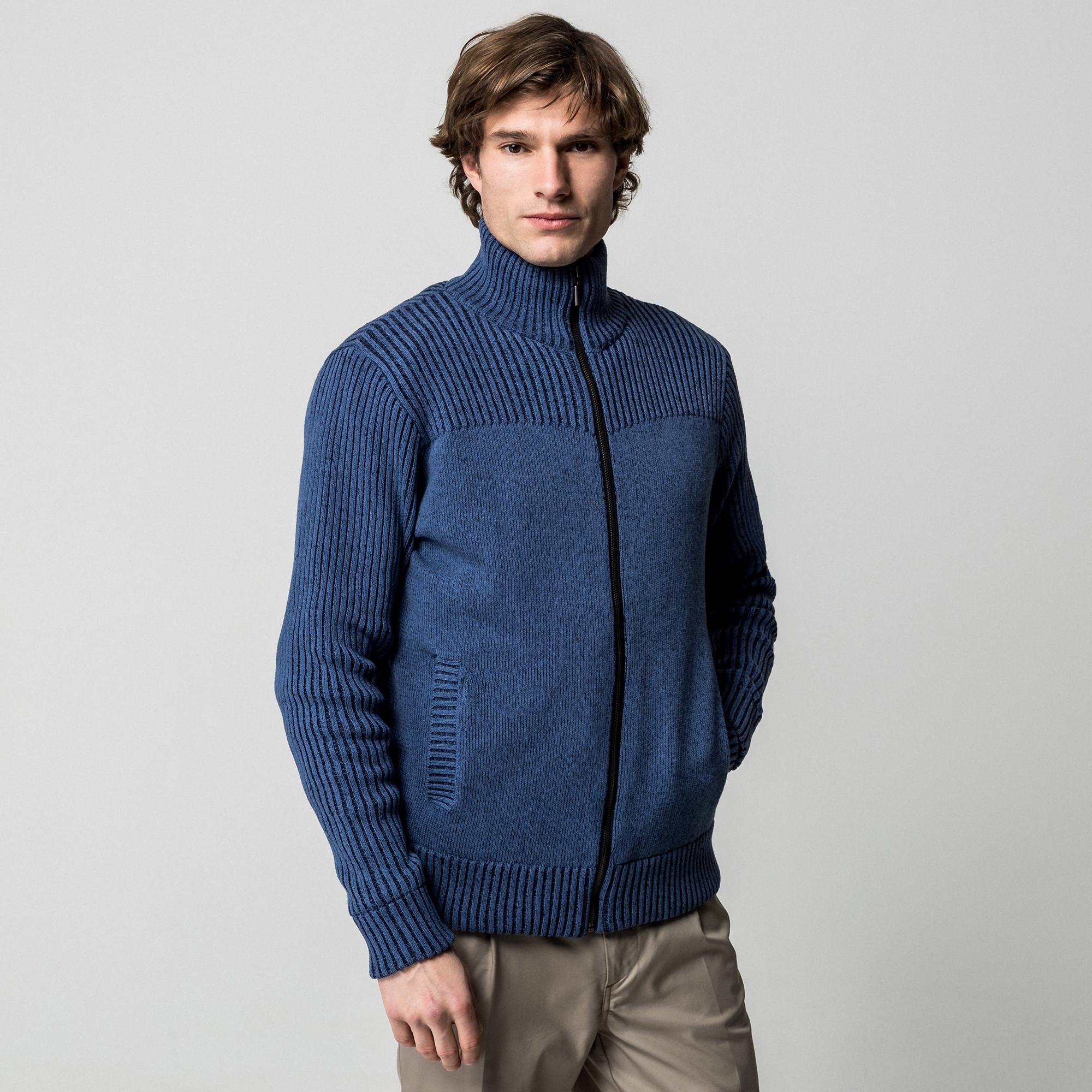 Manor Man Pullover Stehkragen Half Zip  