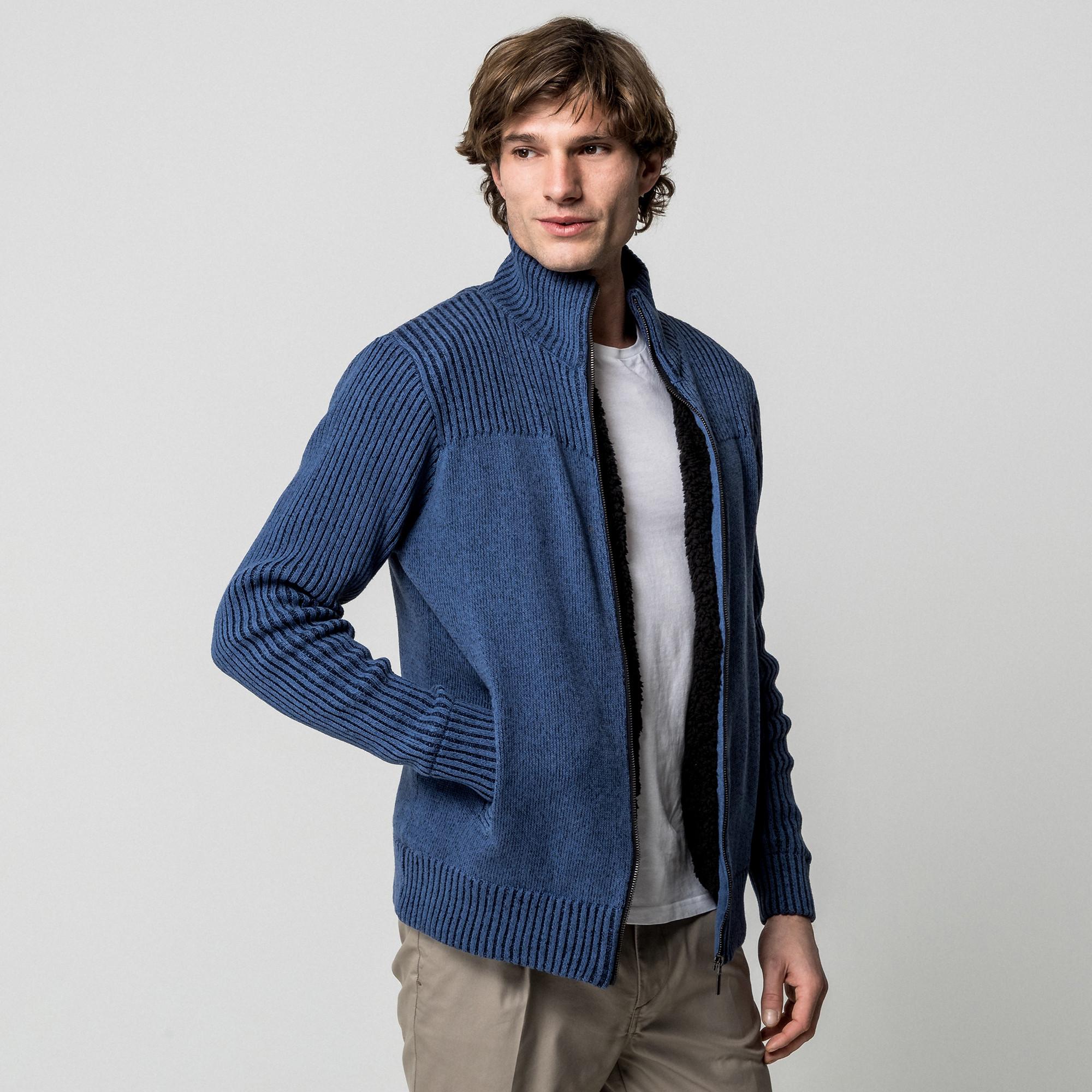 Manor Man Pullover Stehkragen Half Zip  