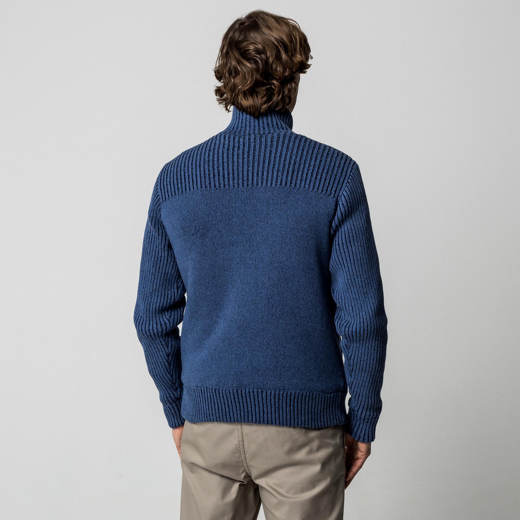 Manor Man Pullover Stehkragen Half Zip  