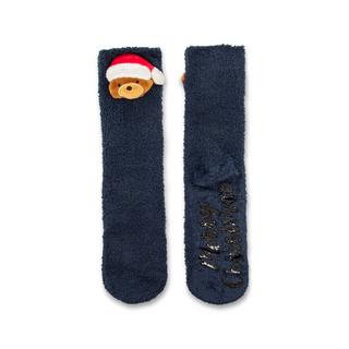 Manor Woman Weihnachts Slipper Socken mit Teddybär Motiv  