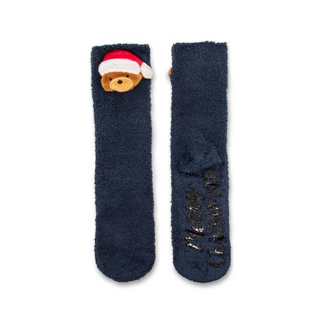Manor Woman Weihnachts Slipper Socken mit Teddybär Motiv  