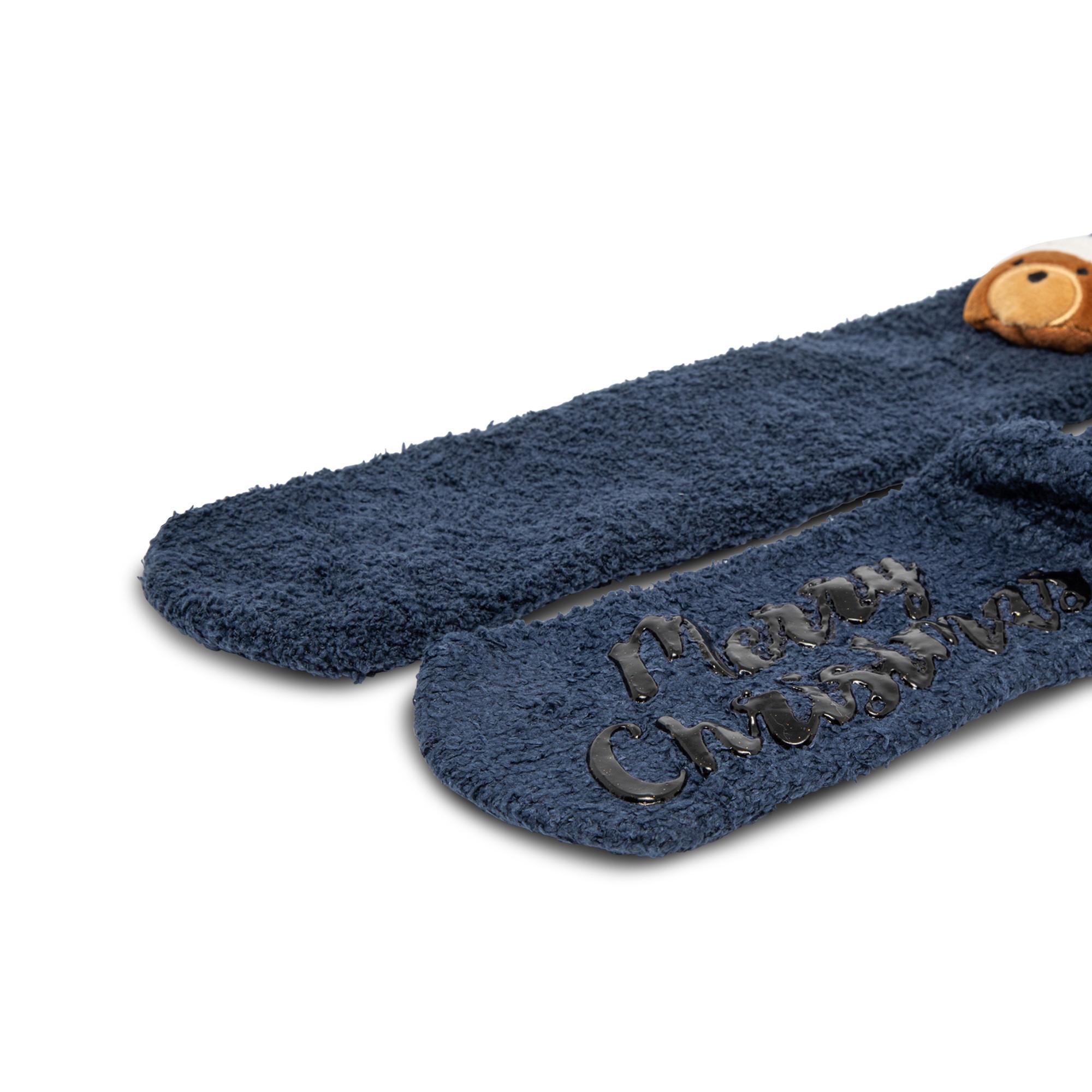 Manor Woman Weihnachts Slipper Socken mit Teddybär Motiv  