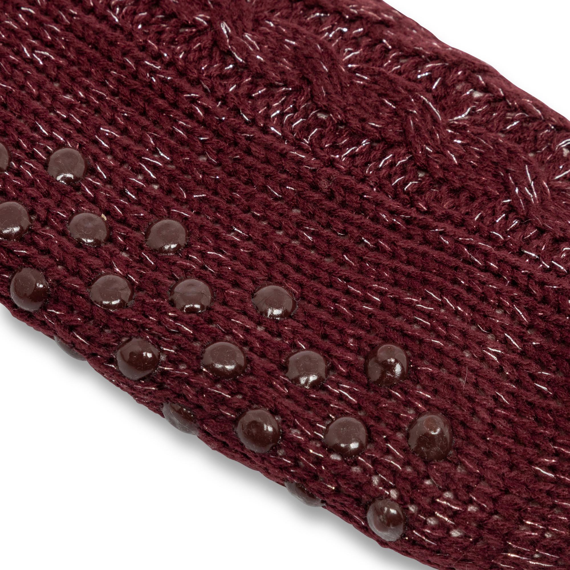 Manor Woman Gestrickte Hausschuhsocken mit Bommeln  