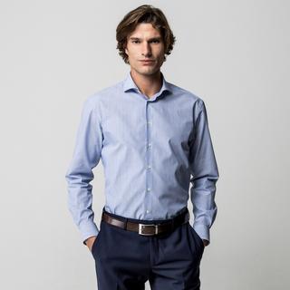 Manor Man Camicia a Righe Maniche Lunghe  