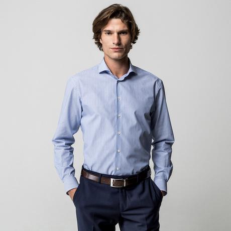 Manor Man Camicia a Righe Maniche Lunghe  