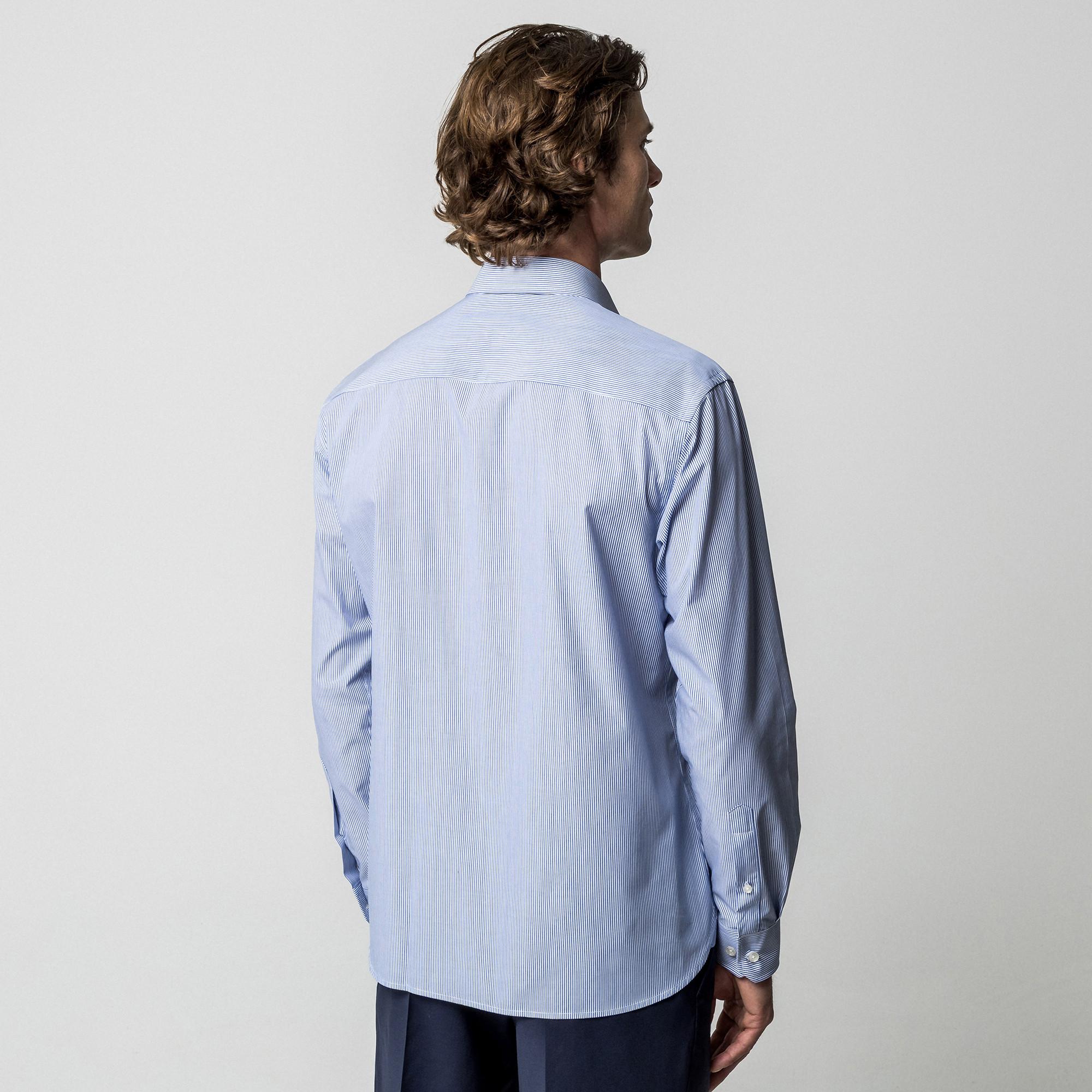 Manor Man Camicia a Righe Maniche Lunghe  