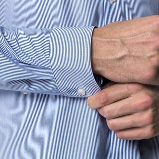 Manor Man Camicia a Righe Maniche Lunghe  