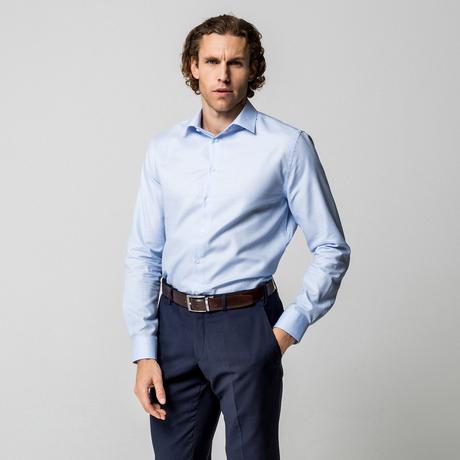 Manor Man Fein Gemustertes Modern Fit Langarmhemd  