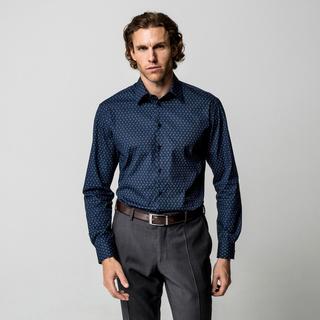 Manor Man Herren Classic Fit Paisley Langarmhemd  