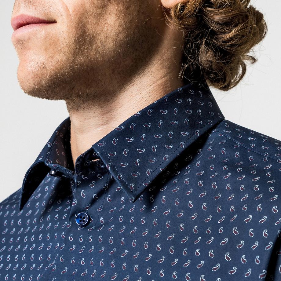 Manor Man Chemise Homme Classic Fit Paisley Manches Longues  