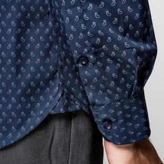 Manor Man Herren Classic Fit Paisley Langarmhemd  