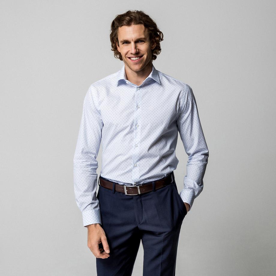 Manor Man Chemise à Manches Longues Motif Modern Fit  