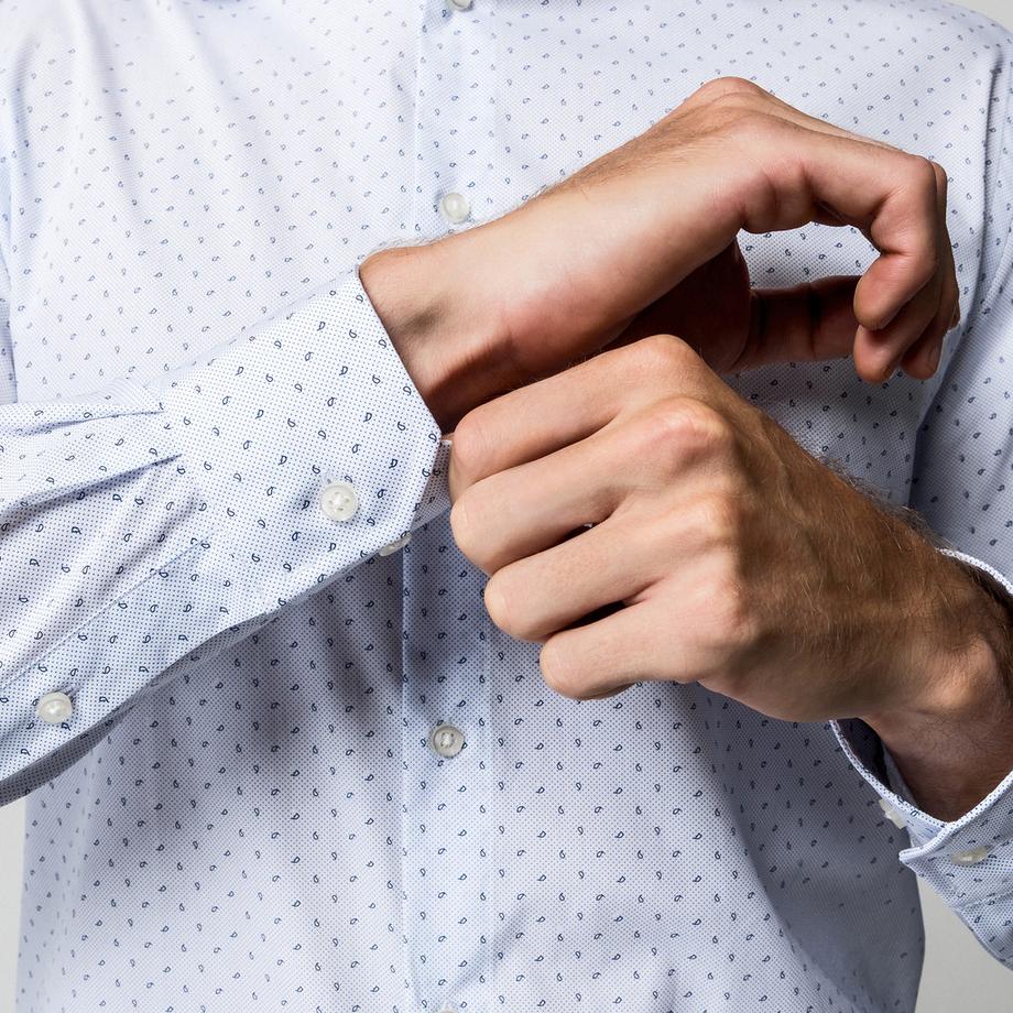 Manor Man Chemise à Manches Longues Motif Modern Fit  