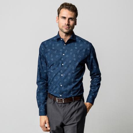 Manor Man Gemustertes Langarmhemd Modern Fit  