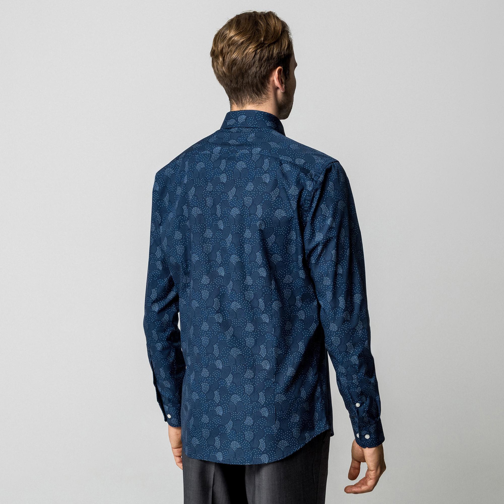 Manor Man Gemustertes Langarmhemd Modern Fit  