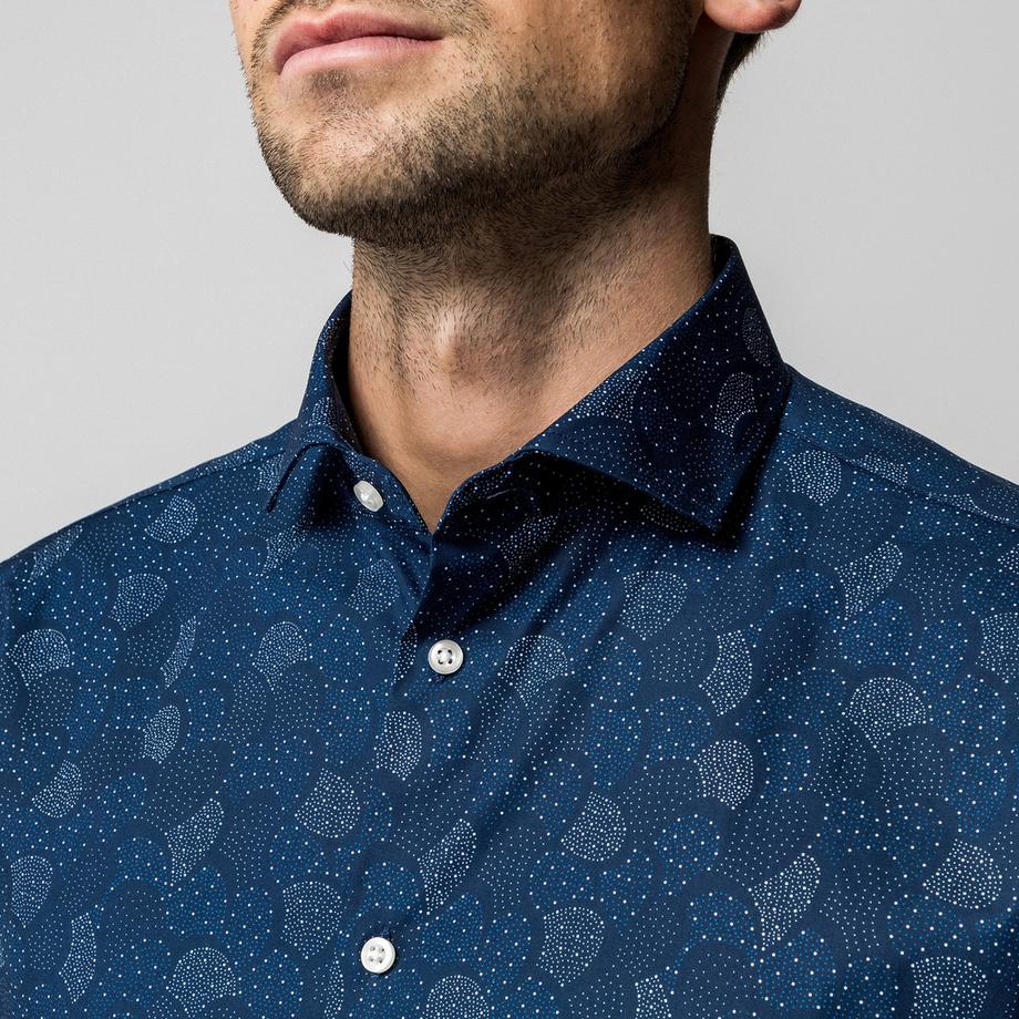 Manor Man Chemise à manches longues à motifs Modern Fit  