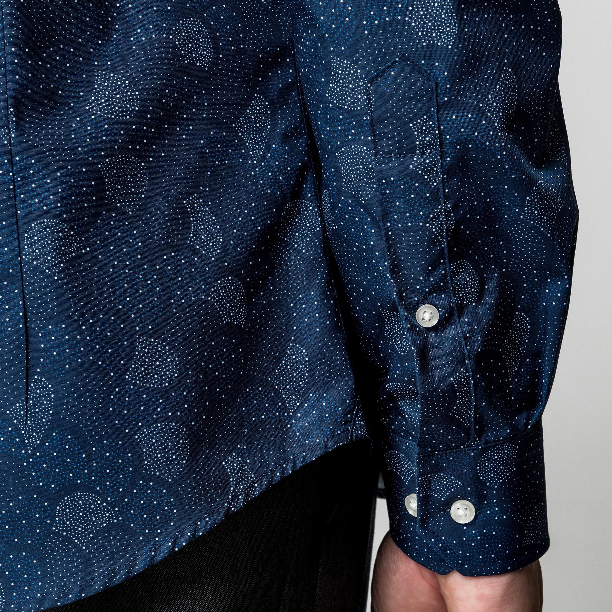 Manor Man Gemustertes Langarmhemd Modern Fit  