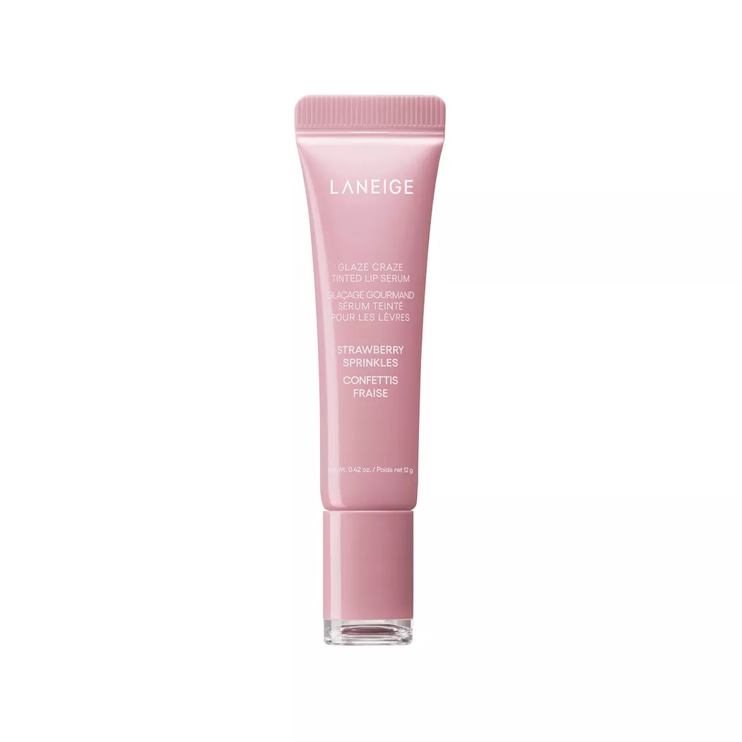 LANEIGE - Glaze Craze Tinted Lip Serum - Getöntes Lippenserum, 12 g, Strawberry Spinkles