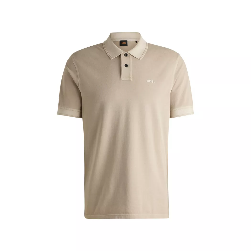 Boss Polo à Manches Courtes Passertip 10256683 Open Grey S Homme