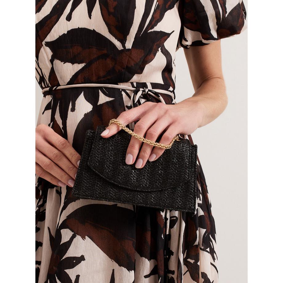 Phase Eight Raffia Clutch mit Kettenriemen  