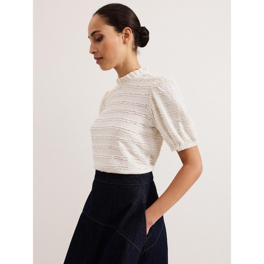 Phase Eight Samiha Top Texturé Manches Courtes  