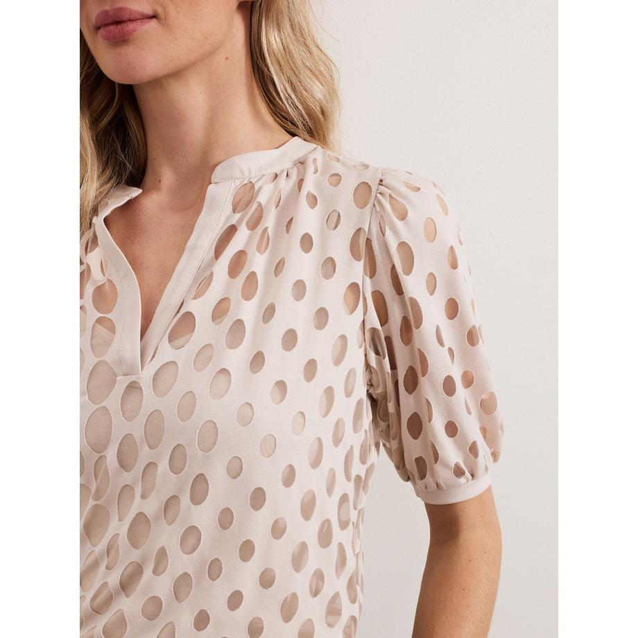 Phase Eight Cleo Top Géométrique Semi-Transparent  