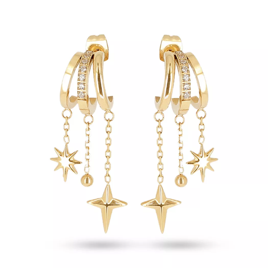 ZAG Bijoux - Ohrstecker, One Size, Goldfarben 2