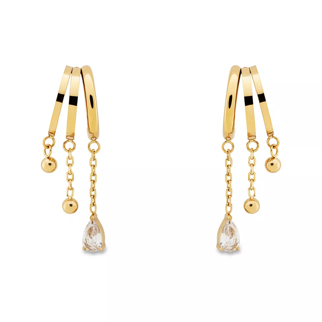 ZAG Bijoux - Ohrstecker, One Size, Goldfarben