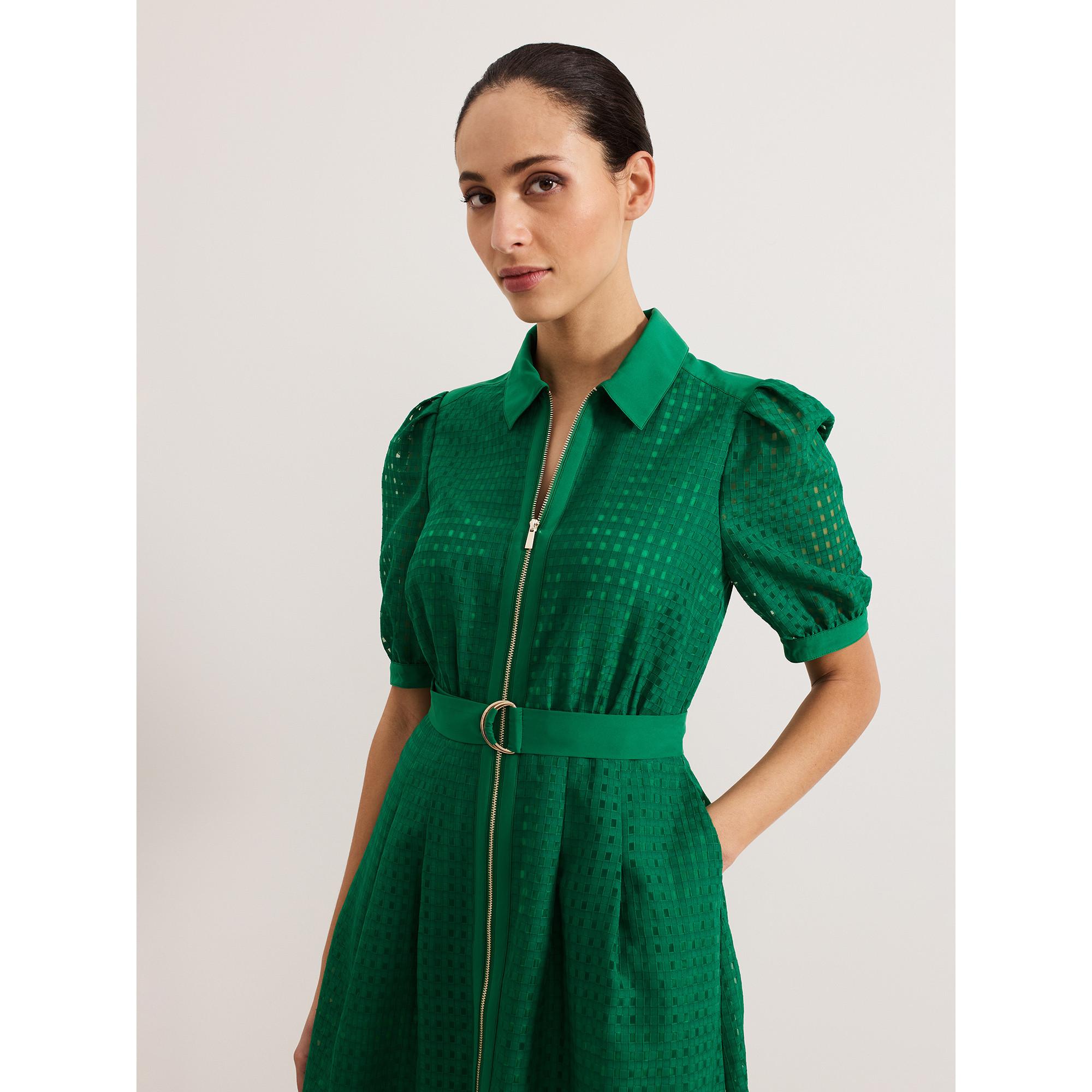 Phase Eight Carey Check Robe Midi  