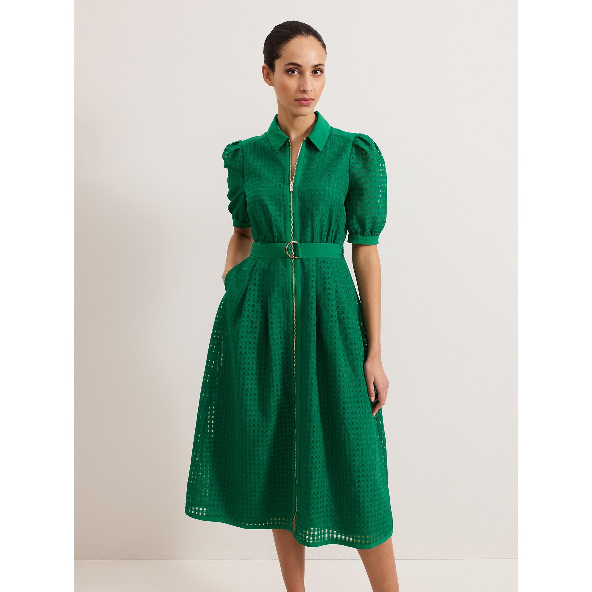 Phase Eight Carey Check Robe Midi  