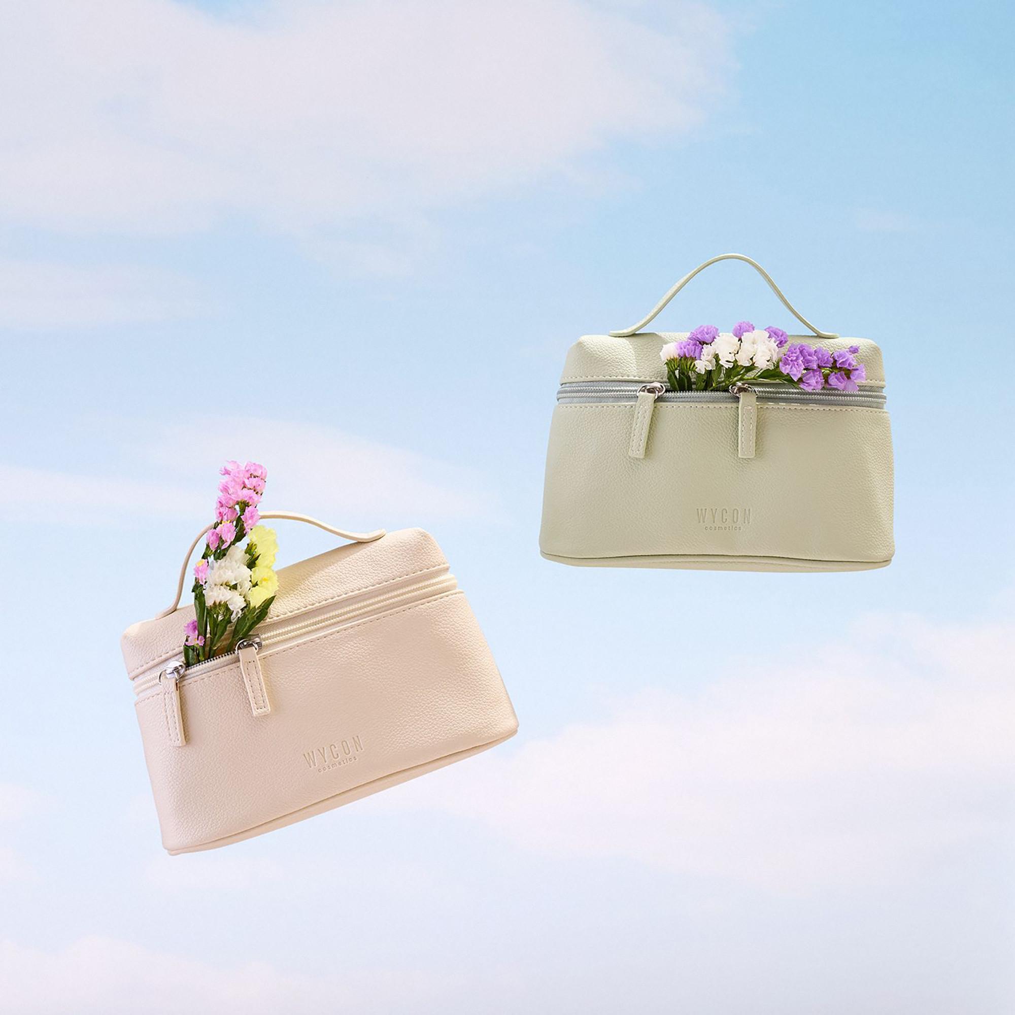 WYCON Vielseitige und elegante beige Kosmetiktasche.  
