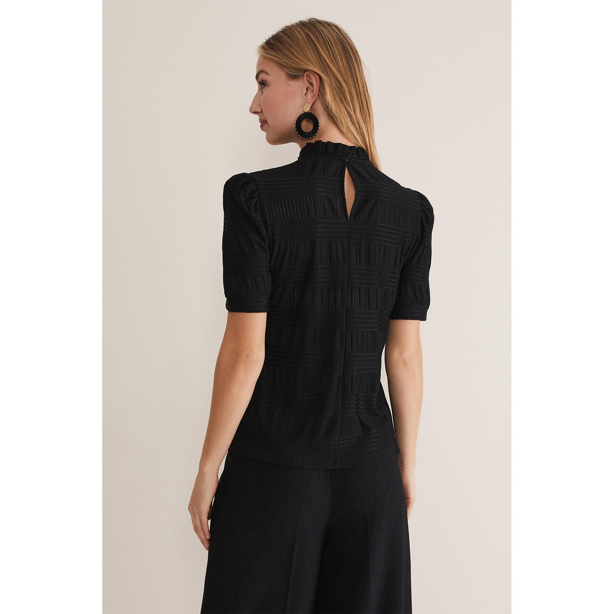 Phase Eight Haut Texturé Manches Bouffantes  