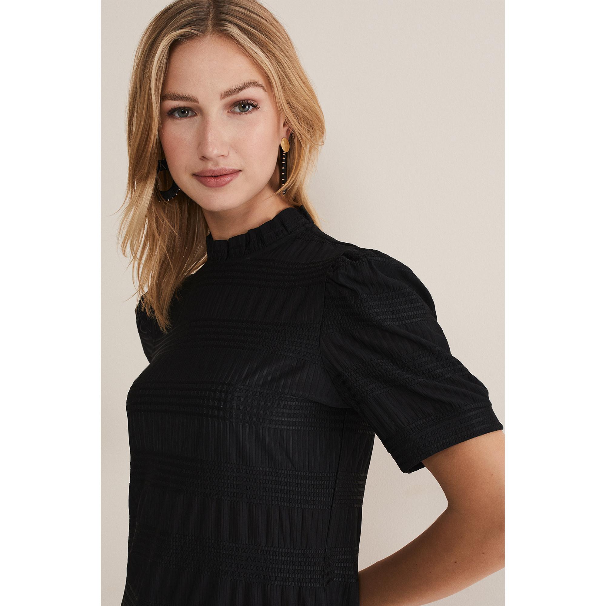 Phase Eight Haut Texturé Manches Bouffantes  