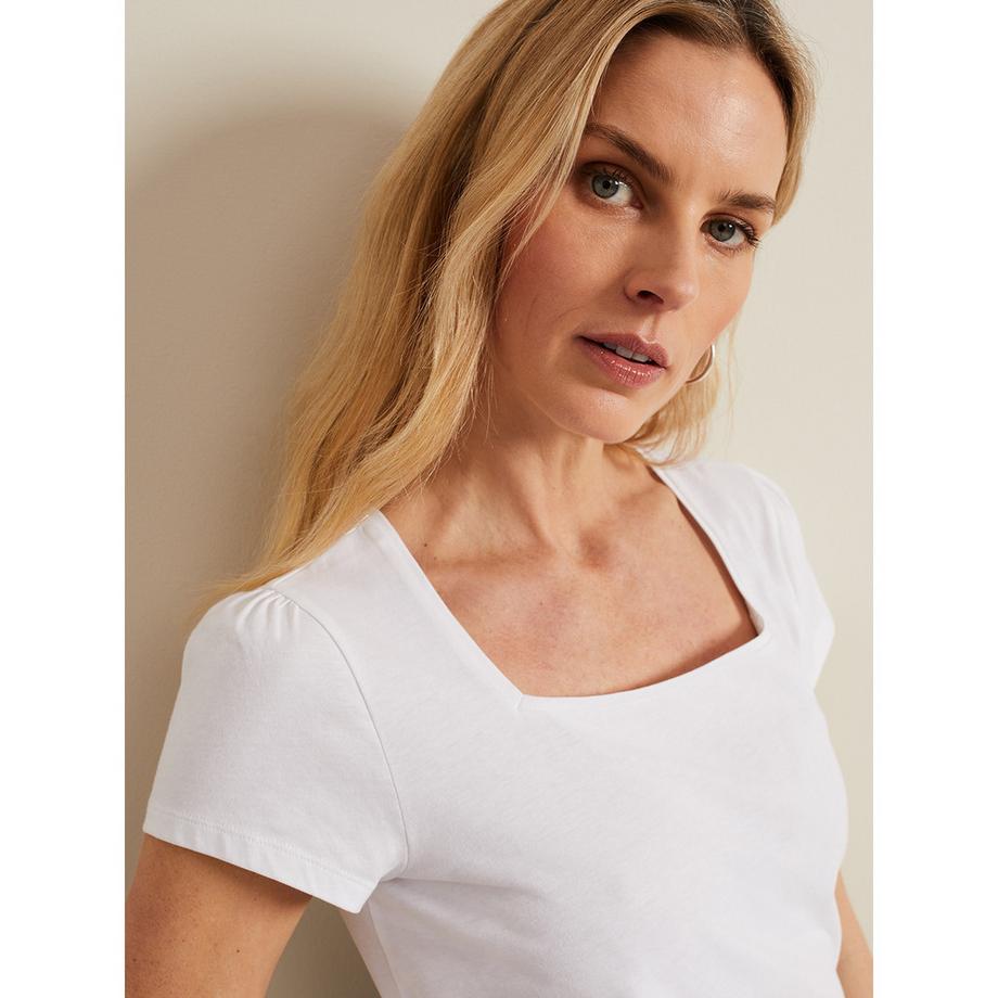 Phase Eight Bella Eckiger Ausschnitt Kurzarm Top  