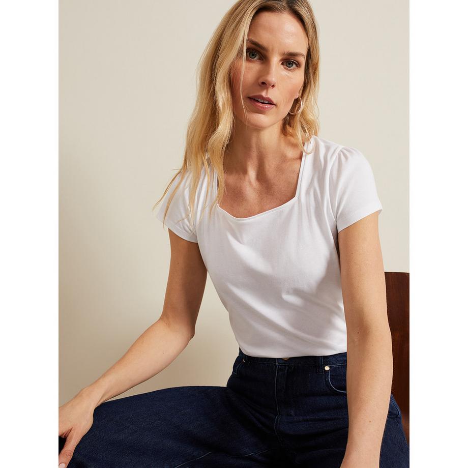 Phase Eight Bella Eckiger Ausschnitt Kurzarm Top  